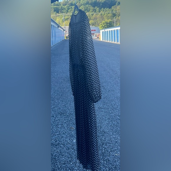 L.K. Bennett Avery Navy And Cream Mini Bow Print Pleated Midi - Picture 9 of 11